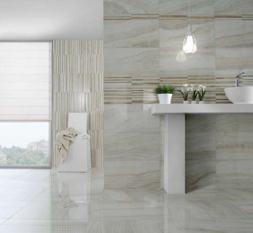 PIETRA SPLENDENTE Bagno  Alabastro Bianco 60x60+30x60+Mosaico Mix1x30
